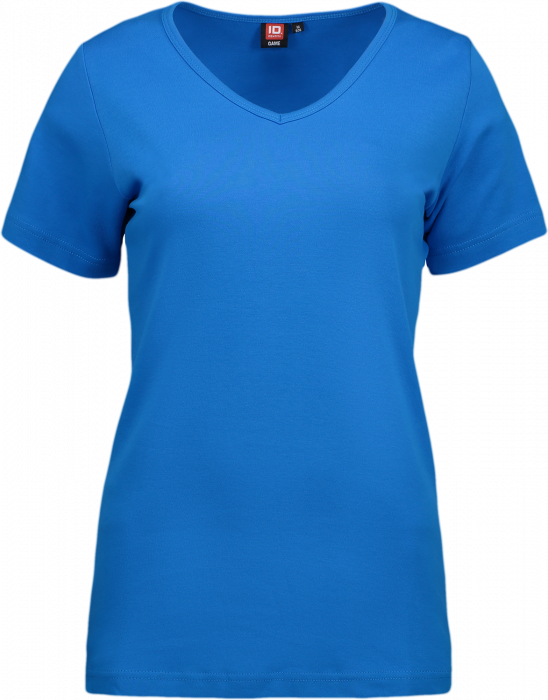 ID - Ladies' Interlock T-Shirt V-Neck - Turquoise