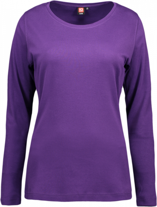 ID - Ladies' Interlock T-Shirt Long-Sleeved - Púrpura