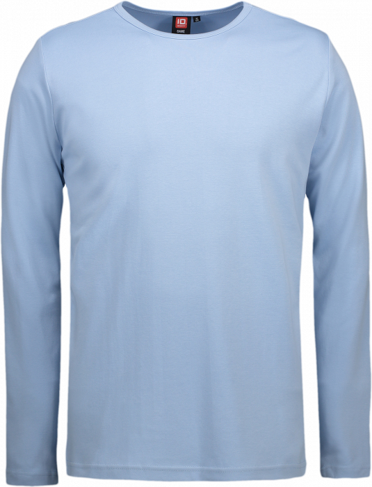 ID - Mens' Interlock T-Shirt Long-Sleeved - Azul claro