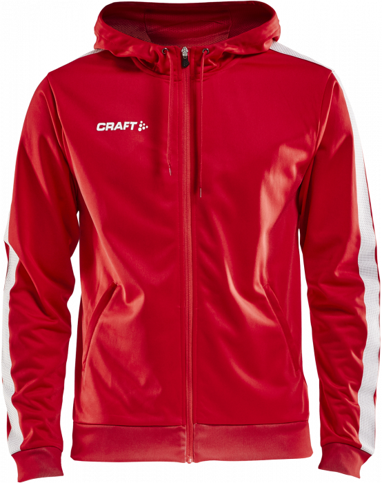 Craft - Pro Control Hood Jacket Youth - Rosso & bianco