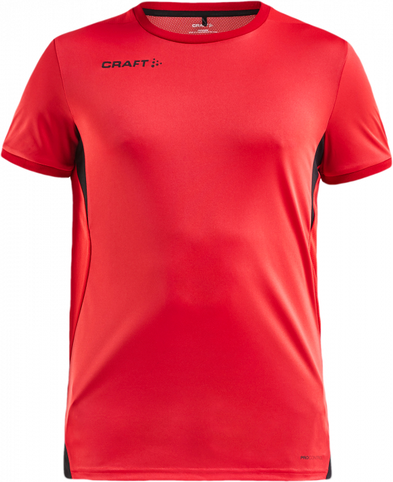 Craft - Pro Control Impact T-Shirt Herre - Bright Red & sort
