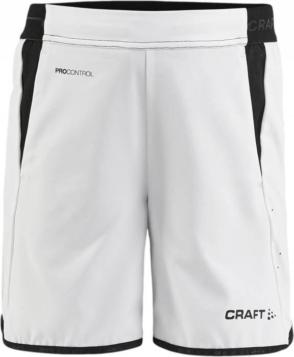 Craft - Pro Control Impact Shorts Junior - Vit & svart
