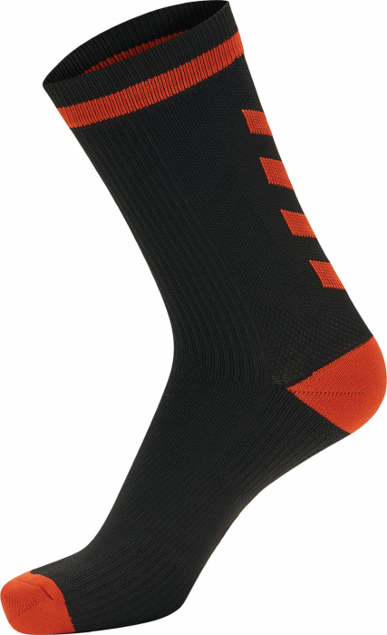 Hummel - Elite Indoor Sock Kort - Sort & true red