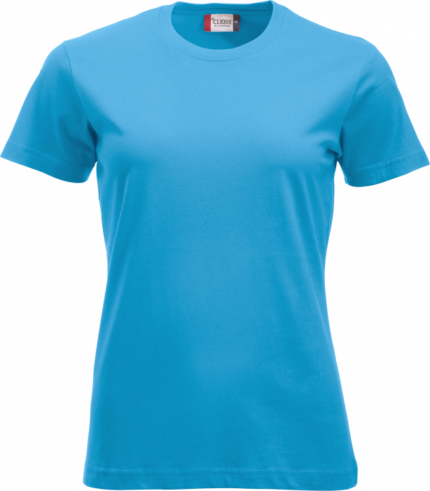 Clique - Klassisk Bomulds T-Shirt Dame - Turkis