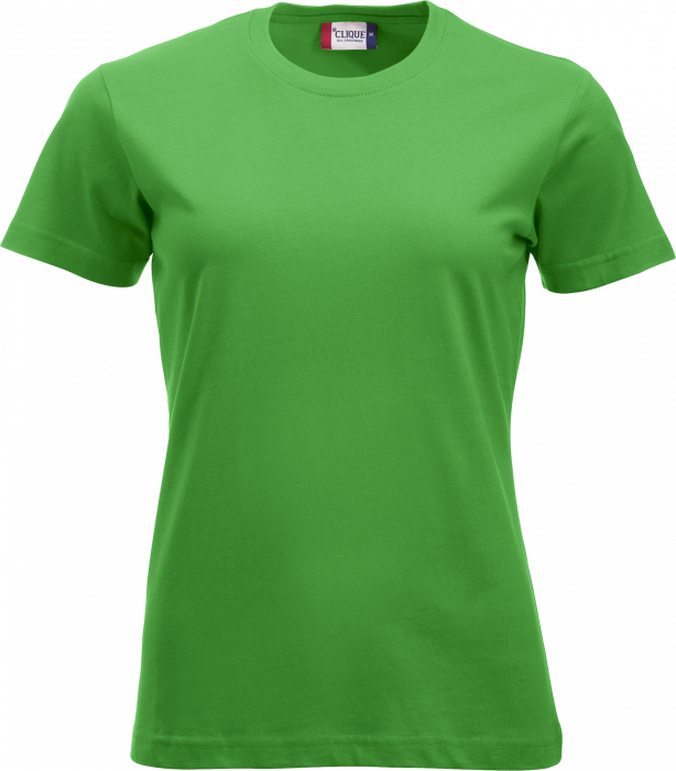 Clique - Klassisk Bomulds T-Shirt Dame - Æble grøn