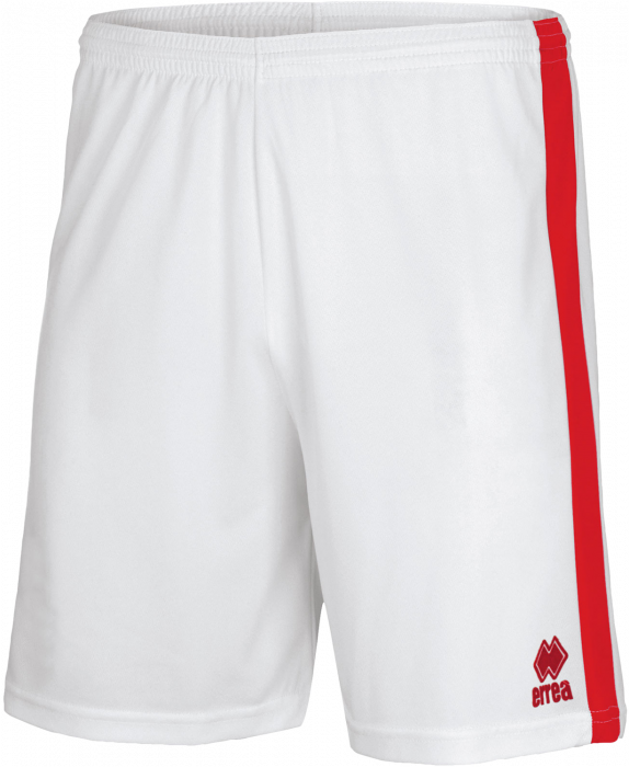 Errea - Bolton Shorts - Biały & czerwony