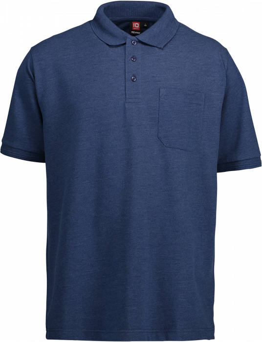 ID - Pro Wear Poloshirt Med Lomme - Blue Melange