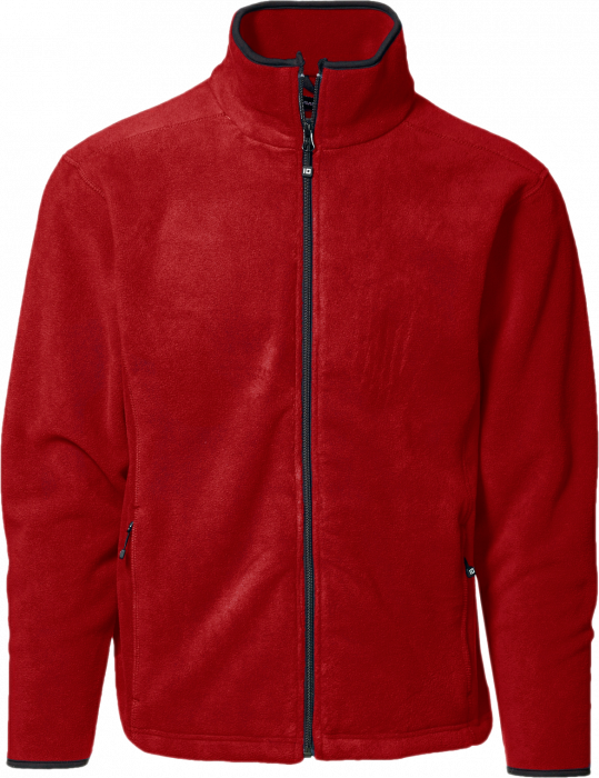 ID - Micro Fleece Cardigan Men - Rojo